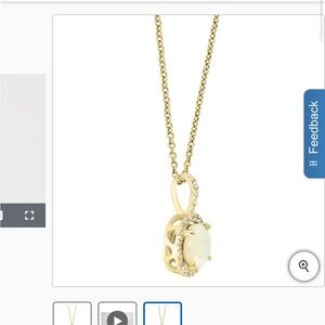 Australian Opal and Diamond 14kt Yellow Gold Pendant